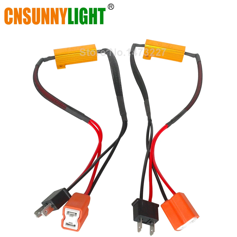 CNSUNNYLIGHT 6/8/12ohm 9-14V Golden Resistor LED Canbus Wiring Harness Adapter Decoder H4/H7/H8/H11/H13/9005/9006 Car Headlight
CNSUNNYLIGHT 6/8/12ohm 9-14V Golden Resistor LED Canbus Wiring Harness Adapter Decoder H4/H7/H8/H11/H13/9005/9006 Car Headlight