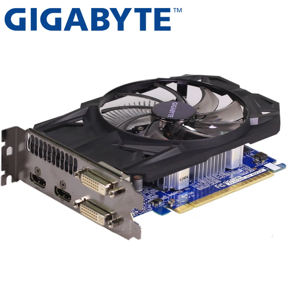 

GIGABYTE Video Card GTX750 1GB 128Bit GDDR5 Graphics Cards for nVIDIA Geforce Original GTX 750 DVI HDMI Used VGA Cards Map