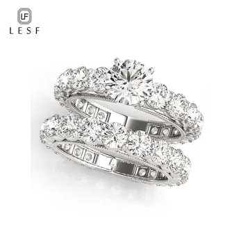 LESF Luxury 1ct Round Cut engagement ring Sets for women 4 Prong 925 Sterling silver sona stone wedding rings Free Shipping
LESF Luxury 1ct Round Cut engagement ring Sets for women 4 Prong 925 Sterling silver sona stone wedding rings Free Shipping