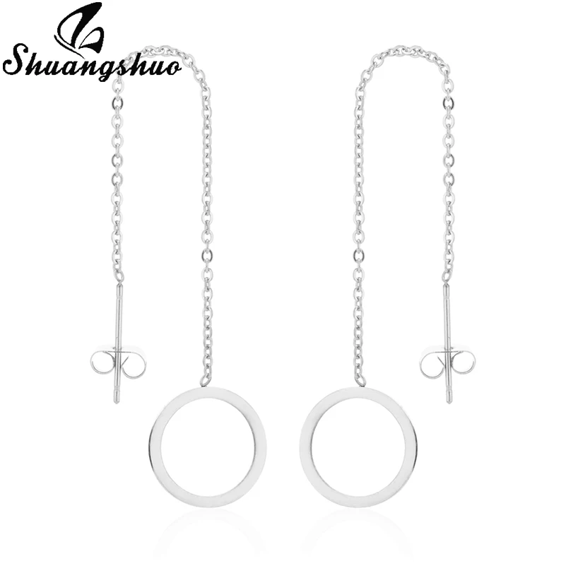 Shuangshuo Round Tassel Studs Earrings For Women Stainless Steel Ear Jewelry Fashion Earrings oorbellen aretes de mujer modernos
Shuangshuo Round Tassel Studs Earrings For Women Stainless Steel Ear Jewelry Fashion Earrings oorbellen aretes de mujer modernos