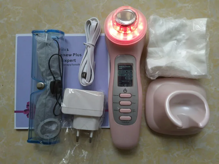 3MHZ Ultrasonic High Frequency Vibration Galvanic Photon Microcurrent Face Firming Lifting Skin Tightening Facial Beauty Machine 5