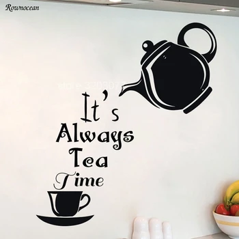 Modern Home Decor Plane Wall Sticker Alice In Wonderland Wall Decal It's Always Tea Time Quote Tile Adhesive Kitchen Black K-06
Modern Home Decor Plane Wall Sticker Alice In Wonderland Wall Decal It's Always Tea Time Quote Tile Adhesive Kitchen Black K-06