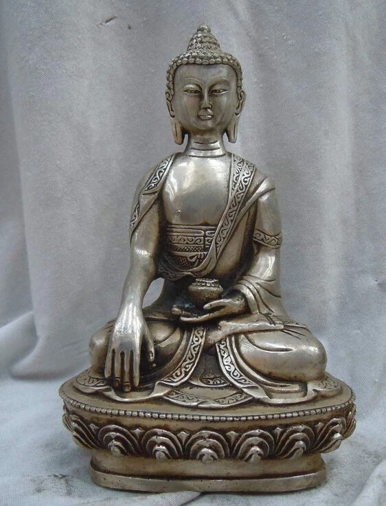 bi002630 8 Inch China silver carved Bhaisajyaguru Ming Dyuasty buddha Sculpture statue
bi002630 8 Inch China silver carved Bhaisajyaguru Ming Dyuasty buddha Sculpture statue