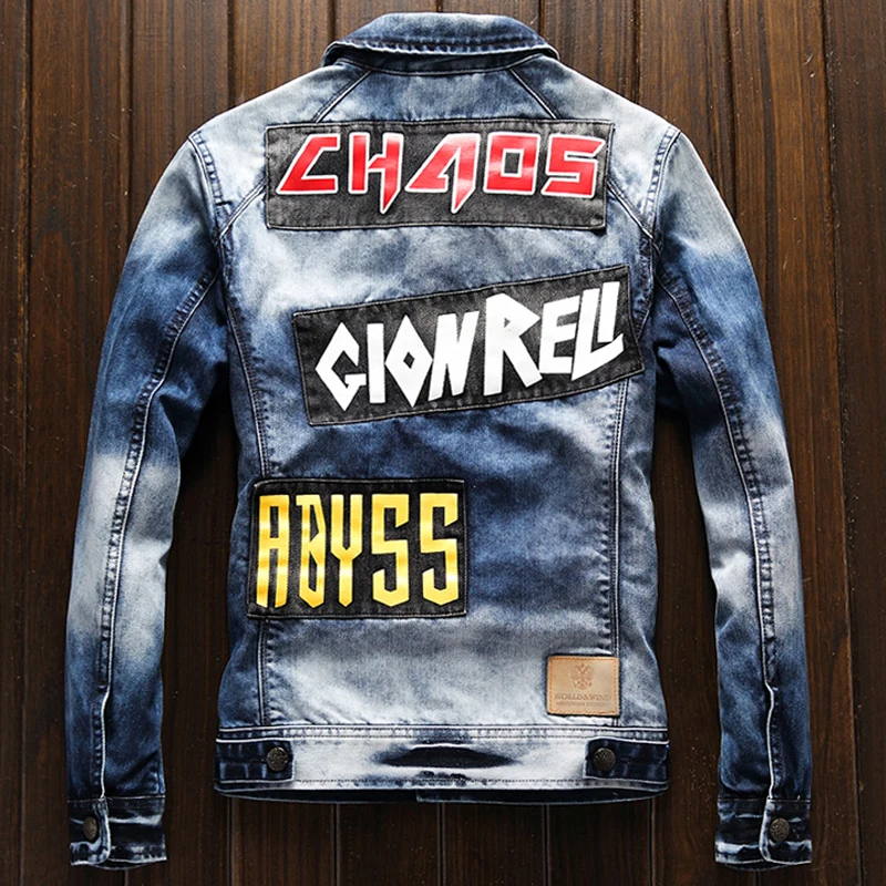 2019 Autumn Spring Gothic Mens Denim Coats Motorcycle Jeans Jackets Male European American Brand Designer Mens Streetwear A203
2019 Autumn Spring Gothic Mens Denim Coats Motorcycle Jeans Jackets Male European American Brand Designer Mens Streetwear A203