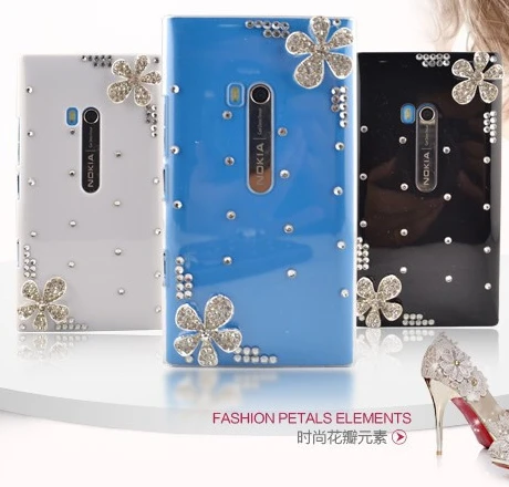 New Luxury 3D Cherry bling Crystal Rhinestone diamond Mobile phone Hard case back cover For NOKIA LUMIA 920 Free shipping |