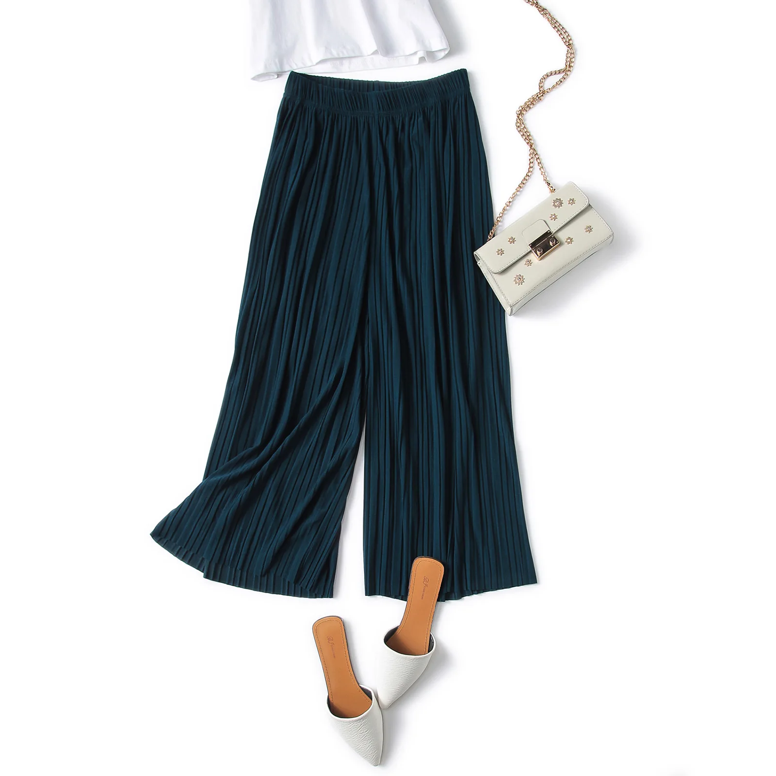 2019 Women Chiffon High Waist Wide Leg Pants Sweet Elastic Waist Loose Trousers Palazzo Culottes
2019 Women Chiffon High Waist Wide Leg Pants Sweet Elastic Waist Loose Trousers Palazzo Culottes