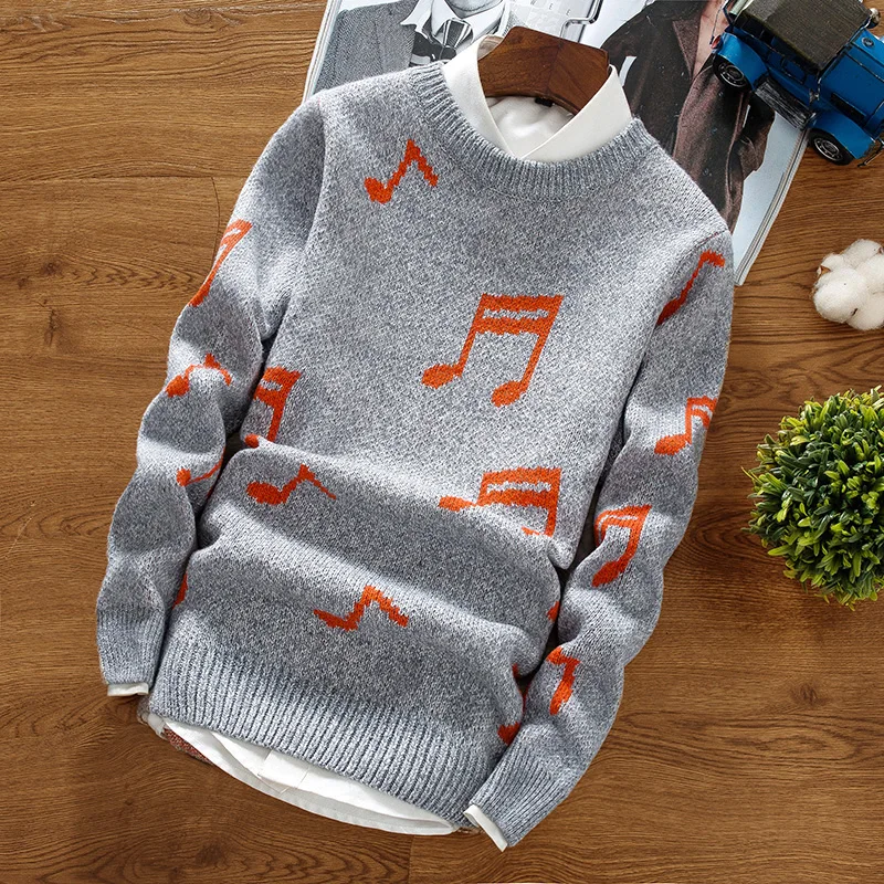 Men's autumn and winter new sweater, personalized print pullover, trend round neck wild knit bottoming shirt
Men's autumn and winter new sweater, personalized print pullover, trend round neck wild knit bottoming shirt