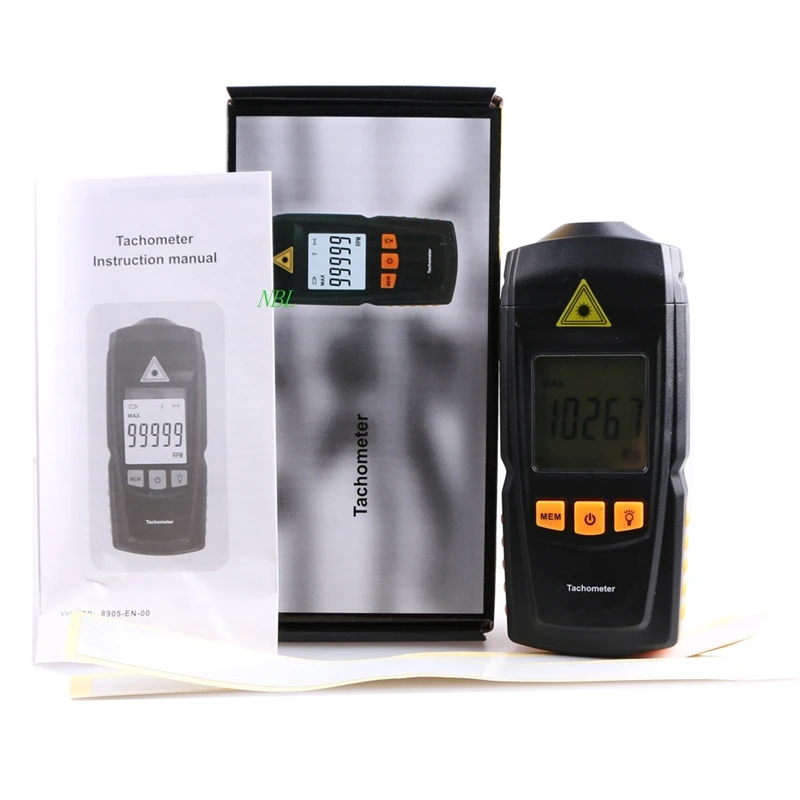 Digital Laser Tachometer 2.5-99999RPM LCD Non-Contact RPM Tach Tester Rotate Speed Linear Velocity Frequency Motor Gauge Meter
Digital Laser Tachometer 2.5-99999RPM LCD Non-Contact RPM Tach Tester Rotate Speed Linear Velocity Frequency Motor Gauge Meter