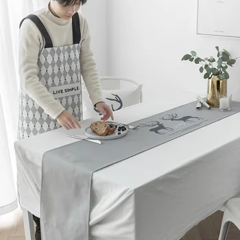 Fashion Home Nordic style gray blue plant pattern cotton table runner Table flag and Placemat table cover
Fashion Home Nordic style gray blue plant pattern cotton table runner Table flag and Placemat table cover