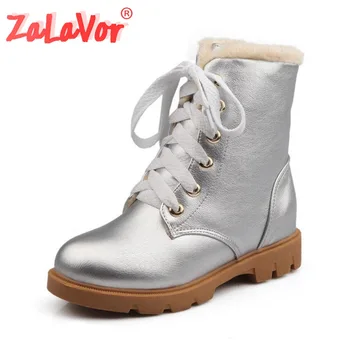 ZALAVOR Warm Ankle Boots For Women Lace Up Keep Warm Plush Fur Winter Shoes Women Lace Up Casual Flats Snow Boots Size 34-43
ZALAVOR Warm Ankle Boots For Women Lace Up Keep Warm Plush Fur Winter Shoes Women Lace Up Casual Flats Snow Boots Size 34-43