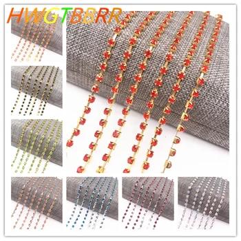 1-Row 1 yard SS12(3mm) Cystal Rhinestone Trim Sparse Cup Chain Claw Gold/Silver Plated DIY Jewelry Making Accessories
1-Row 1 yard SS12(3mm) Cystal Rhinestone Trim Sparse Cup Chain Claw Gold/Silver Plated DIY Jewelry Making Accessories