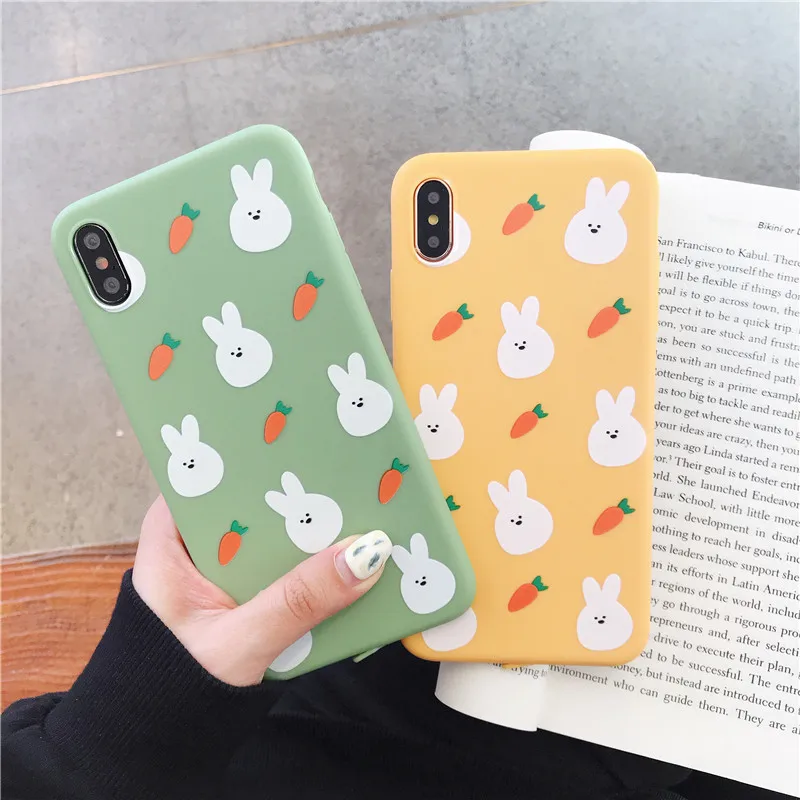 Cute Rabbit Phone Case for iphone xs Max xr x Rabbi Carrot Pattern Back Cover for iphone 8 7 6 6s Soft TPU Funda Capa
Cute Rabbit Phone Case for iphone xs Max xr x Rabbi Carrot Pattern Back Cover for iphone 8 7 6 6s Soft TPU Funda Capa