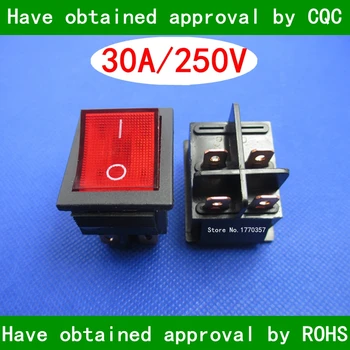 5 pcs / lot 4 pins 30A 250V Red Button Rocker Switch KCD2 Rocker Power Switches 4 copper pins
5 pcs / lot 4 pins 30A 250V Red Button Rocker Switch KCD2 Rocker Power Switches 4 copper pins