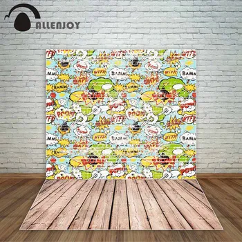 Allenjoy photographic background Comic Explosion children's super hero theme backdrops wooden floor photocall photo booth party
Allenjoy photographic background Comic Explosion children's super hero theme backdrops wooden floor photocall photo booth party