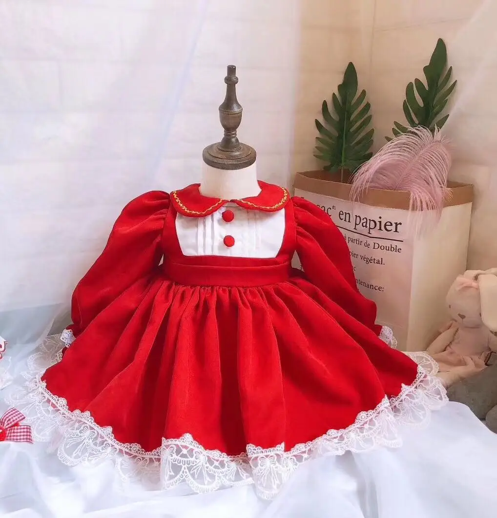2019 Autumn and Winter New Spanish Children's Dress Custom Girl Red Court Princess Birthday Dress Girls Christmas Dress
2019 Autumn and Winter New Spanish Children's Dress Custom Girl Red Court Princess Birthday Dress Girls Christmas Dress