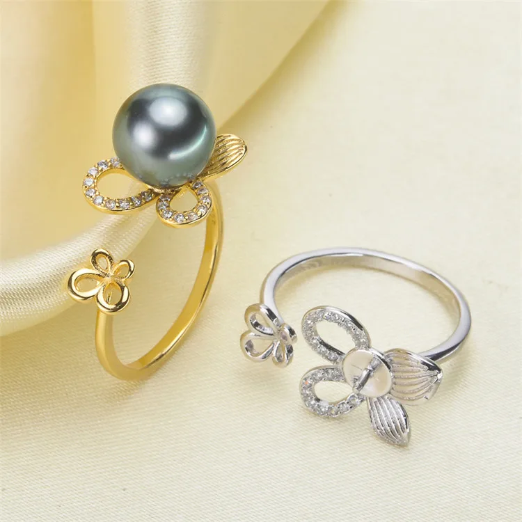 Pearl Ring Settings, Fashionable Ring Findings, Adjustable Size 925 Silver Ring Jewelry DIY making No Pearl Free Shipping 
Pearl Ring Settings, Fashionable Ring Findings, Adjustable Size 925 Silver Ring Jewelry DIY making No Pearl Free Shipping
