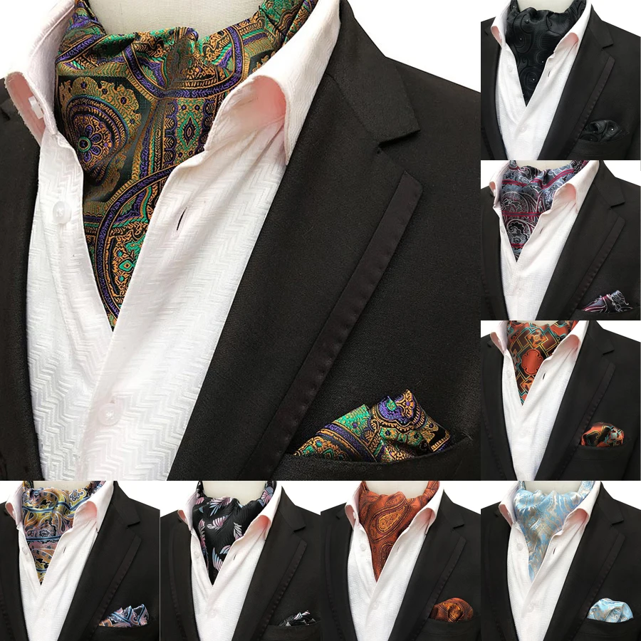 Newest Men's Cravat Tie Set Handkerchief 100% Silk Paisley Jacquard Ascot Necktie Sets Pocket Square for Business Wedding Party
Newest Men's Cravat Tie Set Handkerchief 100% Silk Paisley Jacquard Ascot Necktie Sets Pocket Square for Business Wedding Party