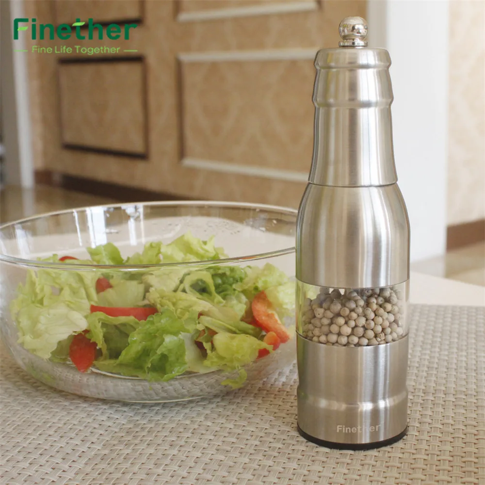 Finether Stainless Steel Pepper Mill Manual Spice Pepper Grinder Muller Shaker Cooking Tools Adjustable Kitchen Accessories
Finether Stainless Steel Pepper Mill Manual Spice Pepper Grinder Muller Shaker Cooking Tools Adjustable Kitchen Accessories