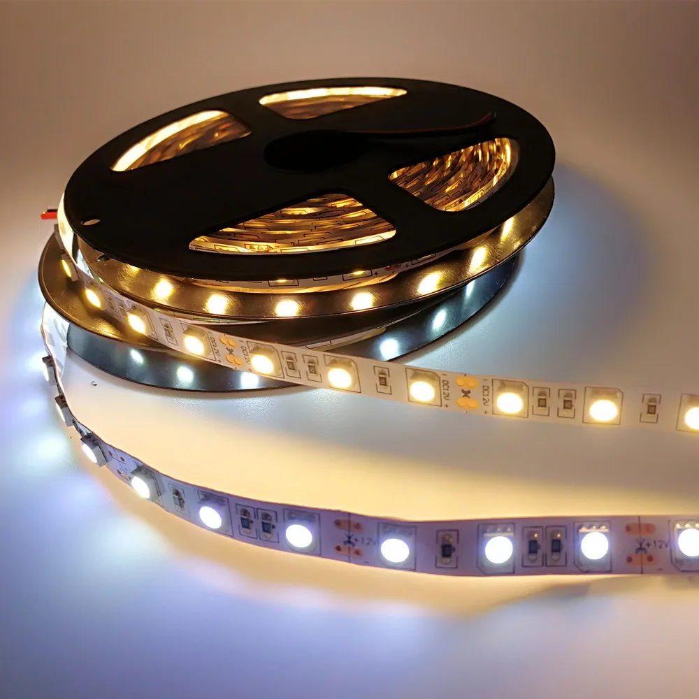 5M LED strip 5050 IP20 non Waterproof 60LED/M DC12V Flexible LED Light Strip Warm White Cool White led Ribbon Strip Light
5M LED strip 5050 IP20 non Waterproof 60LED/M DC12V Flexible LED Light Strip Warm White Cool White led Ribbon Strip Light