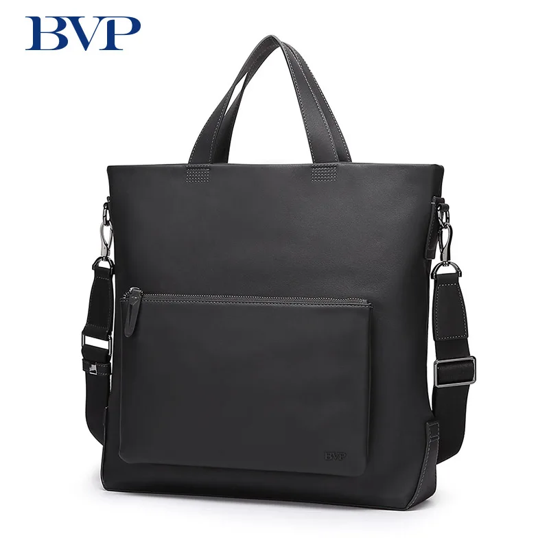 BVP Брендовые мужские сумки через плечо 14 дюймов портфель для ноутбука коровья