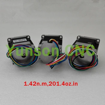 3pcs NEMA23 2phase hibrid stepper motor 200 micro steps torque 201.4 oz-in 78mm 1A 6lines for CNC XYZ axis
3pcs NEMA23 2phase hibrid stepper motor 200 micro steps torque 201.4 oz-in 78mm 1A 6lines for CNC XYZ axis