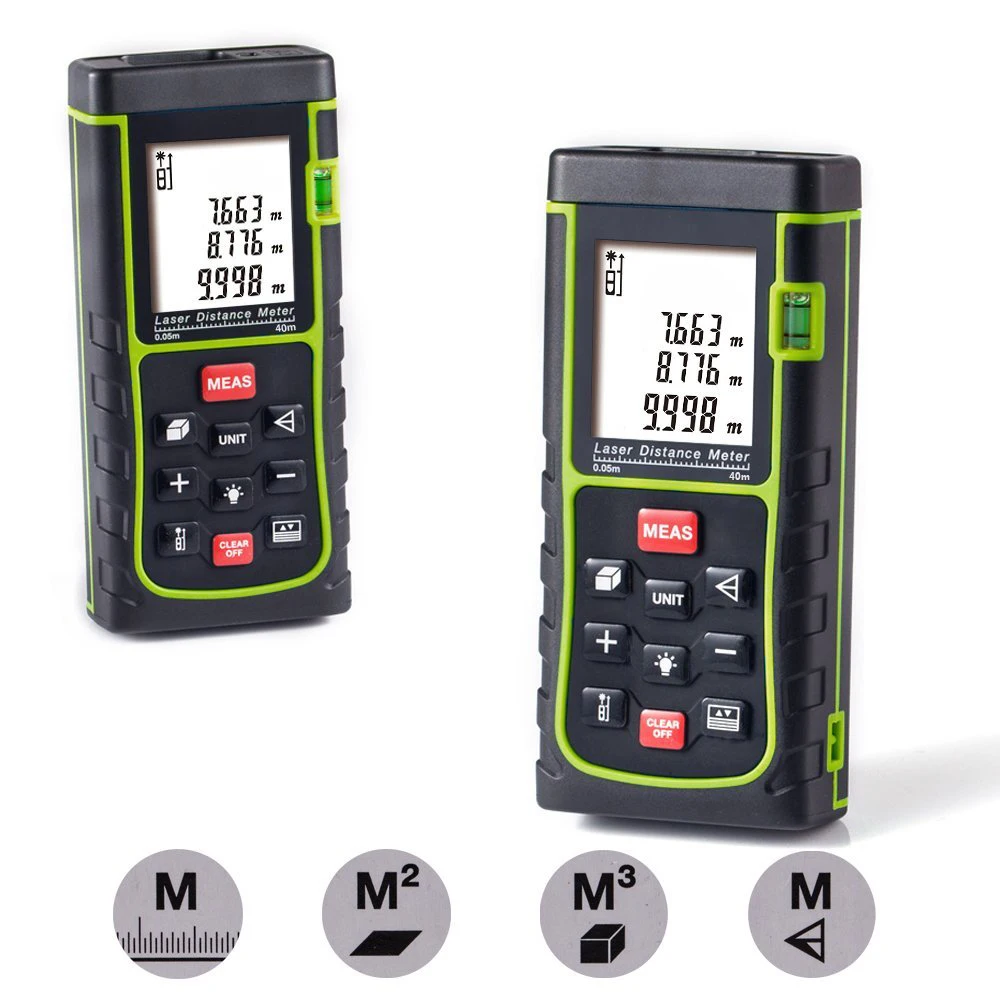 40m Laser Distance Meter Big Discount 131ft Digital Laser RangeFinder Tape Area-volume-Angle Tester tool Laser Range Finder
40m Laser Distance Meter Big Discount 131ft Digital Laser RangeFinder Tape Area-volume-Angle Tester tool Laser Range Finder
