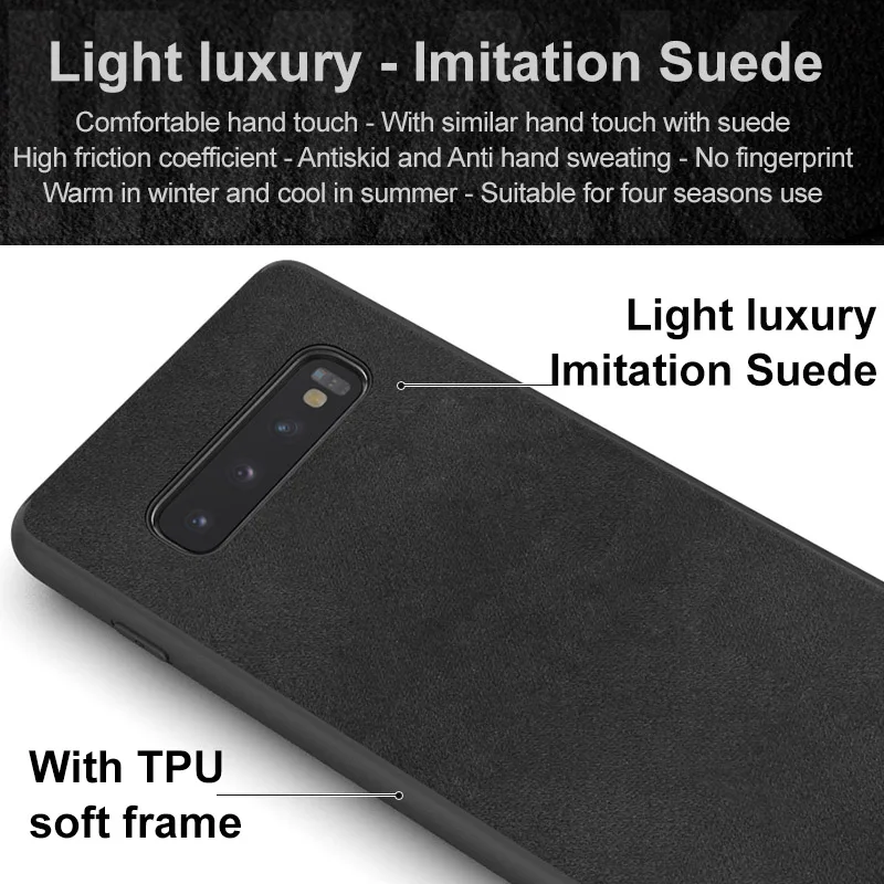 Imak Light Luxury and Imitation Suede Comfortable Touch Case for Samsung Galaxy S10 Plus Cover Anti-Skid and Anti-Sweat Design
Imak Light Luxury and Imitation Suede Comfortable Touch Case for Samsung Galaxy S10 Plus Cover Anti-Skid and Anti-Sweat Design
