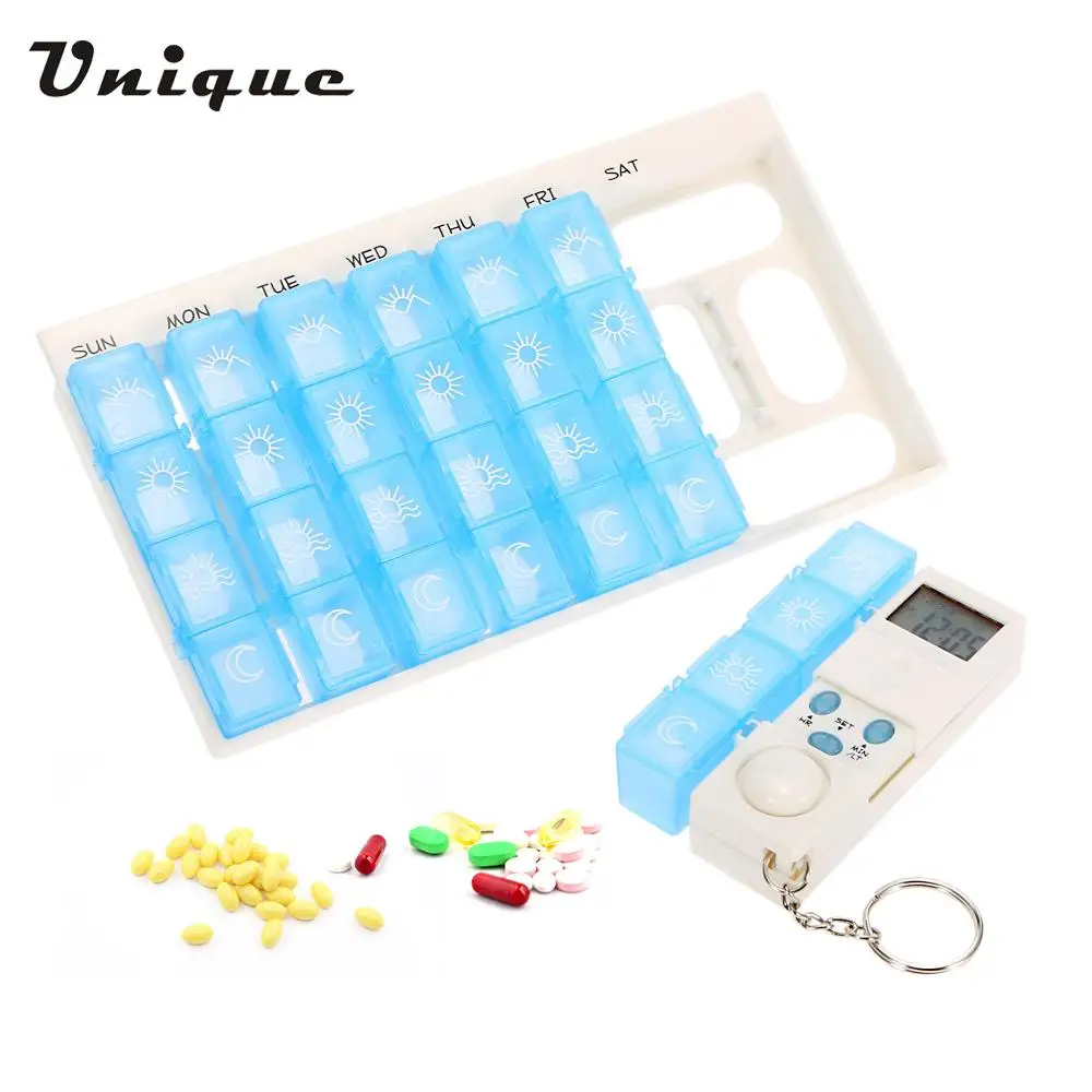 Detachable LED Light 4 Groups Alarm Clock Pill Box Timer Digital Pills Reminder 7-Day Medicine Organizer Container
Detachable LED Light 4 Groups Alarm Clock Pill Box Timer Digital Pills Reminder 7-Day Medicine Organizer Container