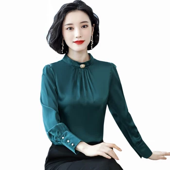 Solid color Chiffon Shirts women Spring new temperament Long sleeve O-Neck Shirts fashion Casual Large size 4XL Shirts women's
Solid color Chiffon Shirts women Spring new temperament Long sleeve O-Neck Shirts fashion Casual Large size 4XL Shirts women's