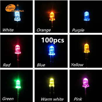 100pcs Led 3MM LED DIODE leds Round Top Urtal Bright Light Bulb Led Lamp 3MM Emitting Diodes Electronic Components
100pcs Led 3MM LED DIODE leds Round Top Urtal Bright Light Bulb Led Lamp 3MM Emitting Diodes Electronic Components