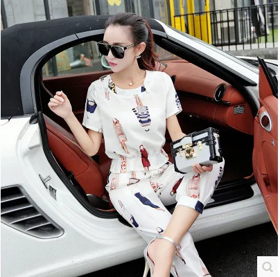 European suit the new big yards dress Small sweet wind 7 minutes of pants + choli cotton and linen suit women summer
European suit the new big yards dress Small sweet wind 7 minutes of pants + choli cotton and linen suit women summer