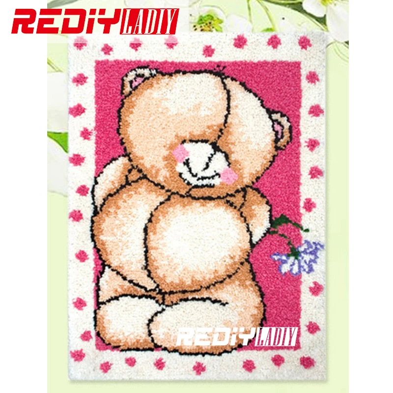 3D Latch Hook Rug 100% Acrylic Yarn Cushion Set for Embroidery Floor Mat Pre-Printed Canvas Blanket Pink Bear DIY Carpet Rug
3D Latch Hook Rug 100% Acrylic Yarn Cushion Set for Embroidery Floor Mat Pre-Printed Canvas Blanket Pink Bear DIY Carpet Rug