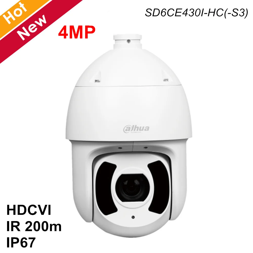 Dahua HDCVI PTZ Camera 4MP 30x IR PTZ HDCVI Camera SD6CE430I-HC-S3 30x Optical zoom IR 200m 4.5mm~135mm Security cam CCTV system
Dahua HDCVI PTZ Camera 4MP 30x IR PTZ HDCVI Camera SD6CE430I-HC-S3 30x Optical zoom IR 200m 4.5mm~135mm Security cam CCTV system
