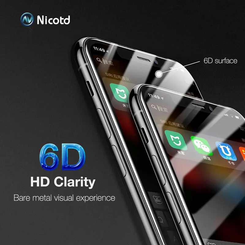 6D Protective tempered Glass for iPhone 7 plus X xs max xr Cold Carving Screen Protector 6D Curved Edge for iPhone 6 6s 8 7 Plus
6D Protective tempered Glass for iPhone 7 plus X xs max xr Cold Carving Screen Protector 6D Curved Edge for iPhone 6 6s 8 7 Plus