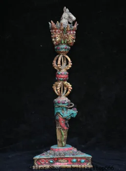 Christmas 16" Old Tibet Buddhism Bronze Gilt Hayagriva Buddha Phurba Dagger Holder Statue Halloween
Christmas 16" Old Tibet Buddhism Bronze Gilt Hayagriva Buddha Phurba Dagger Holder Statue Halloween