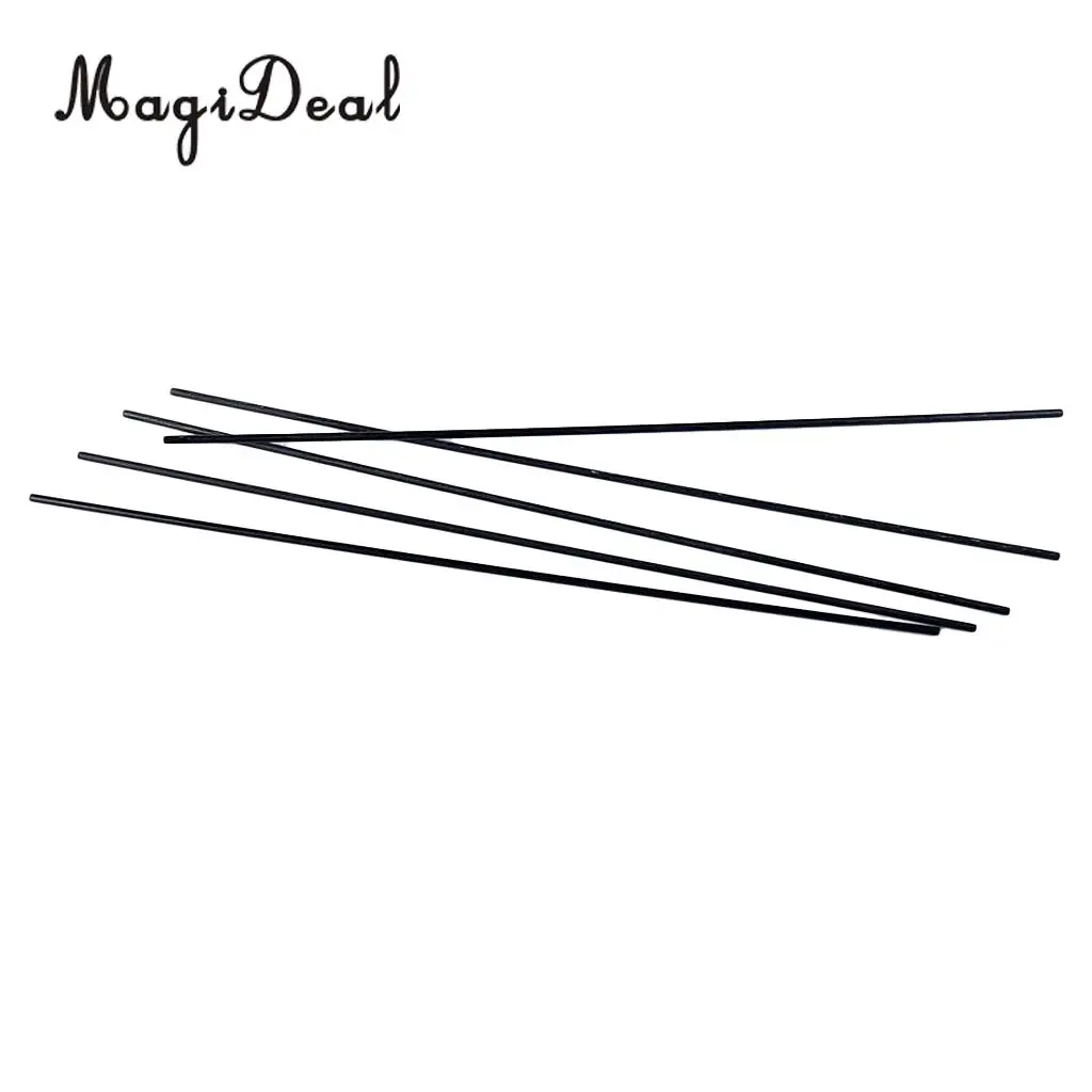 5Pcs/Pack Black Carbon Fiber Tube Rods Glossy Surface Sand Table Making Accessory for RC Airplane Lights Rack Sports Equipment