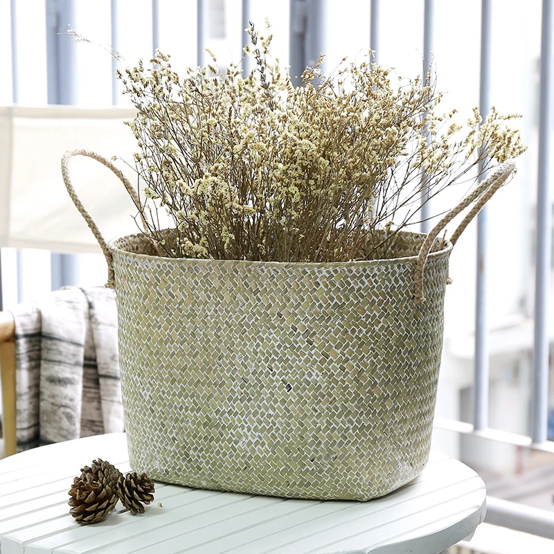 Hand Make Straw Simple Storage Basket with Handles Sundries Laundry Flower Planting Storage Basket Organizer for Home Decor
Hand Make Straw Simple Storage Basket with Handles Sundries Laundry Flower Planting Storage Basket Organizer for Home Decor