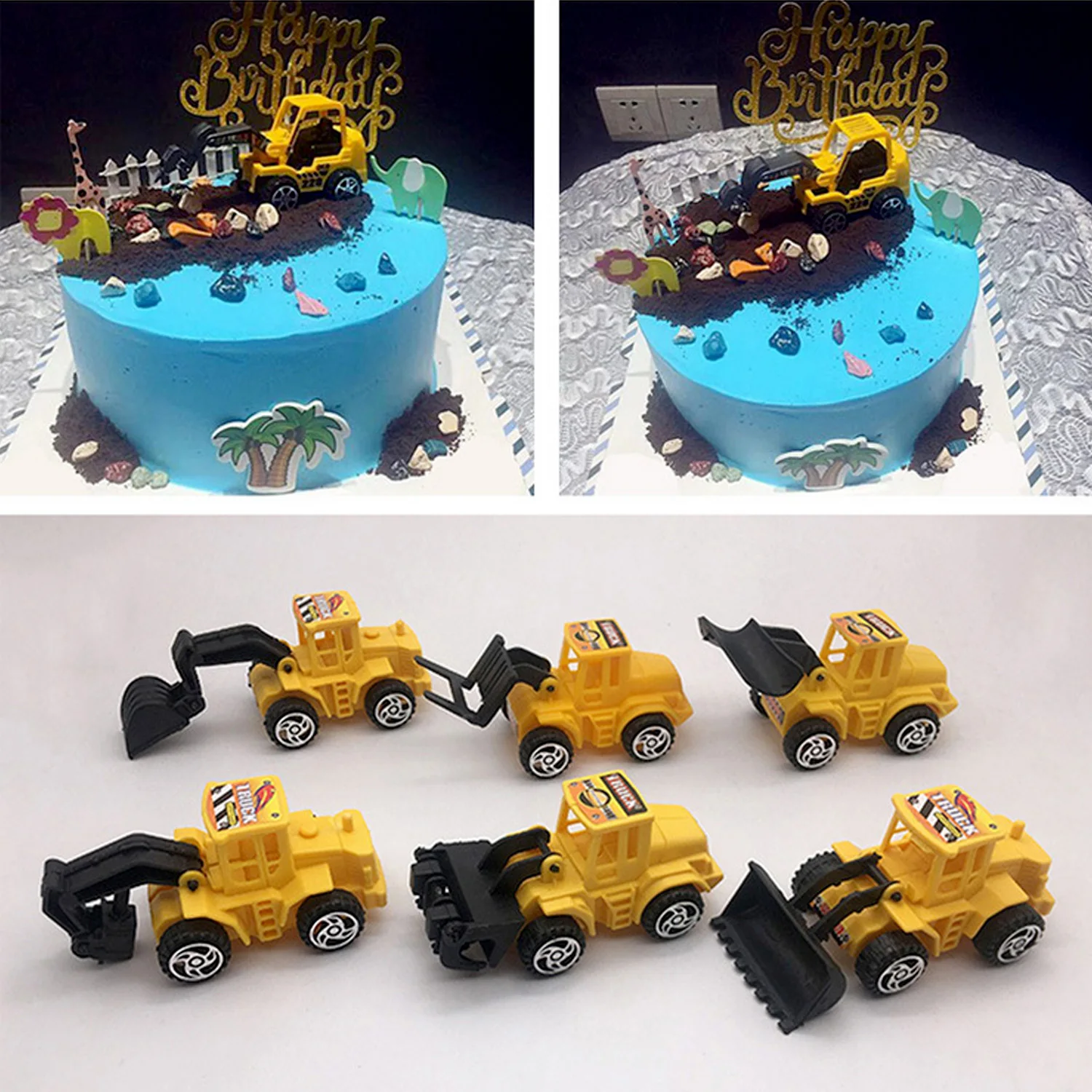 Behogar 5PCS Assorted Style Engineering Vehicle Cake Decorations for Construction Themed Party Kids Children Birthday Festivals
Behogar 5PCS Assorted Style Engineering Vehicle Cake Decorations for Construction Themed Party Kids Children Birthday Festivals