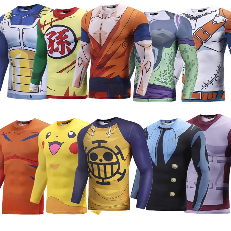 New 2018 Brand 3D Print Cartoon Anime T shirt Dargon Ball Pokemon/One Piece/Naruto/One Punch Man Tight Compression Shirt
New 2018 Brand 3D Print Cartoon Anime T shirt Dargon Ball Pokemon/One Piece/Naruto/One Punch Man Tight Compression Shirt