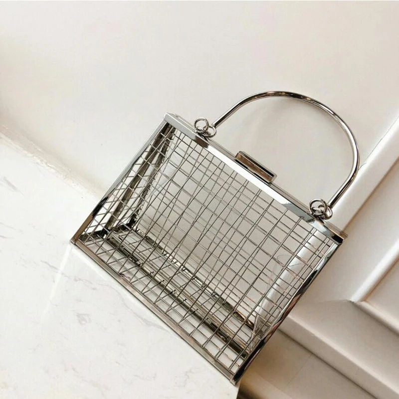 New Fashion Women Handbags Luxury Designer Metal Hollow Out Handbag Small Capacity Wedding Party Bag Silver Gold Tote Bag
New Fashion Women Handbags Luxury Designer Metal Hollow Out Handbag Small Capacity Wedding Party Bag Silver Gold Tote Bag