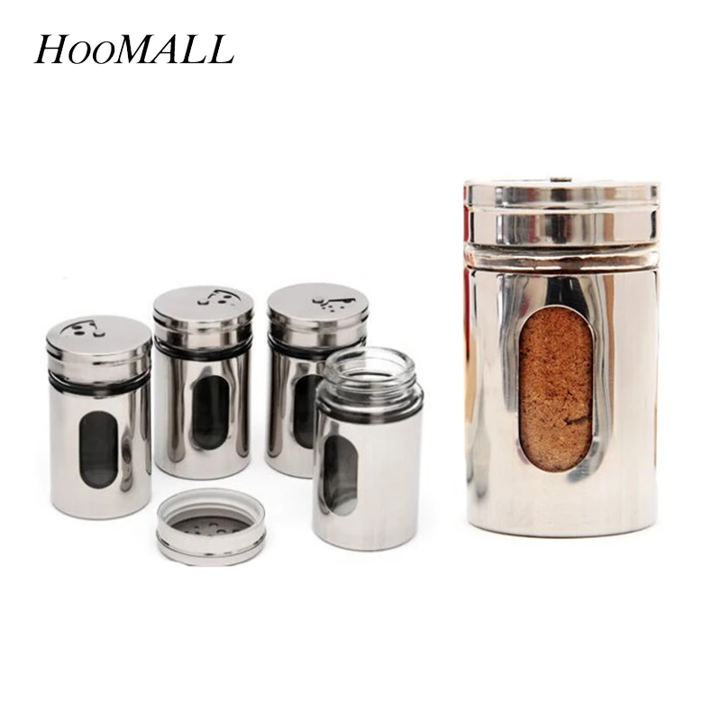 Hoomall Stainless Steel Seasoning Condiment Jar Kitchen Spice Bottle Glass Seal Pepper Shaker Bottle Kitchen Cooking Tool
Hoomall Stainless Steel Seasoning Condiment Jar Kitchen Spice Bottle Glass Seal Pepper Shaker Bottle Kitchen Cooking Tool