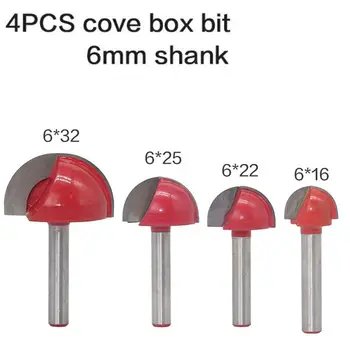 NEW 4Pcs/Set 6Mm Shank Round Nose Cove Box Wood Router Bit Shaker Woodworking Tools Cutter For Wood
NEW 4Pcs/Set 6Mm Shank Round Nose Cove Box Wood Router Bit Shaker Woodworking Tools Cutter For Wood