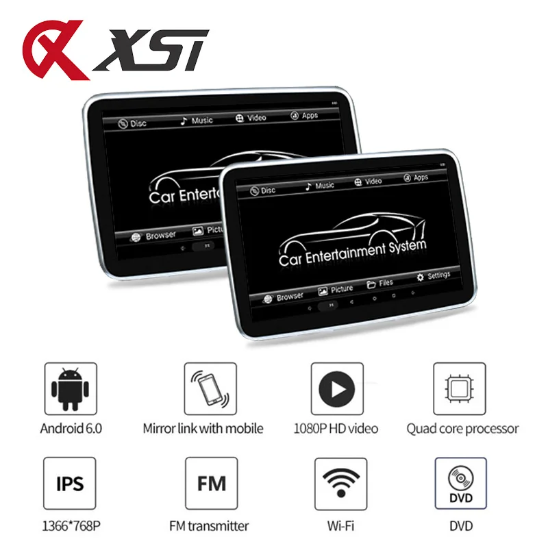 XST 10.1 inch Android 6.0 Car Headrest Monitor DVD Player HD MP5 Touch Screen With mirror link WIFI/HDMI/USB/SD/FM/Bluetooth
XST 10.1 inch Android 6.0 Car Headrest Monitor DVD Player HD MP5 Touch Screen With mirror link WIFI/HDMI/USB/SD/FM/Bluetooth