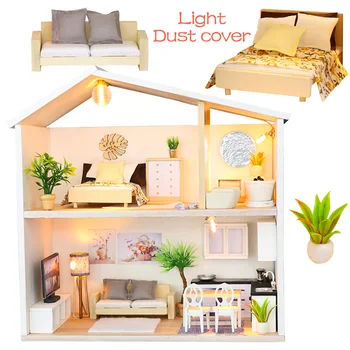 DIY Dollhouse Wooden Handcraft Doll House Miniatures Furniture Miniaturas Dollhouse Kits Puzzle Toys For Children Birthday Gift
DIY Dollhouse Wooden Handcraft Doll House Miniatures Furniture Miniaturas Dollhouse Kits Puzzle Toys For Children Birthday Gift