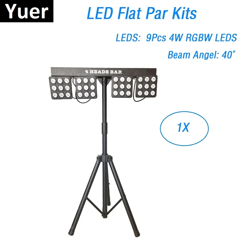 LED Par Set 4Pcs 9X4W RGBW 4IN1 LED Flat Par Lights LED Par Kit For Stage Light Party Light Wedding Disco Event Lighting Shows
LED Par Set 4Pcs 9X4W RGBW 4IN1 LED Flat Par Lights LED Par Kit For Stage Light Party Light Wedding Disco Event Lighting Shows