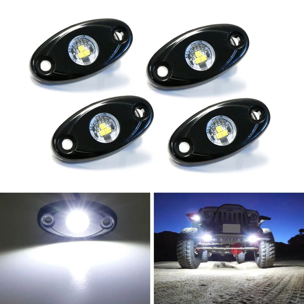 4Pcs Universal Fit 9W High Power LED Rock Light Kit Underbody Glow Trail Rig Lamp For Jeep Truck SUV Off-Road Boat Xenon White
4Pcs Universal Fit 9W High Power LED Rock Light Kit Underbody Glow Trail Rig Lamp For Jeep Truck SUV Off-Road Boat Xenon White