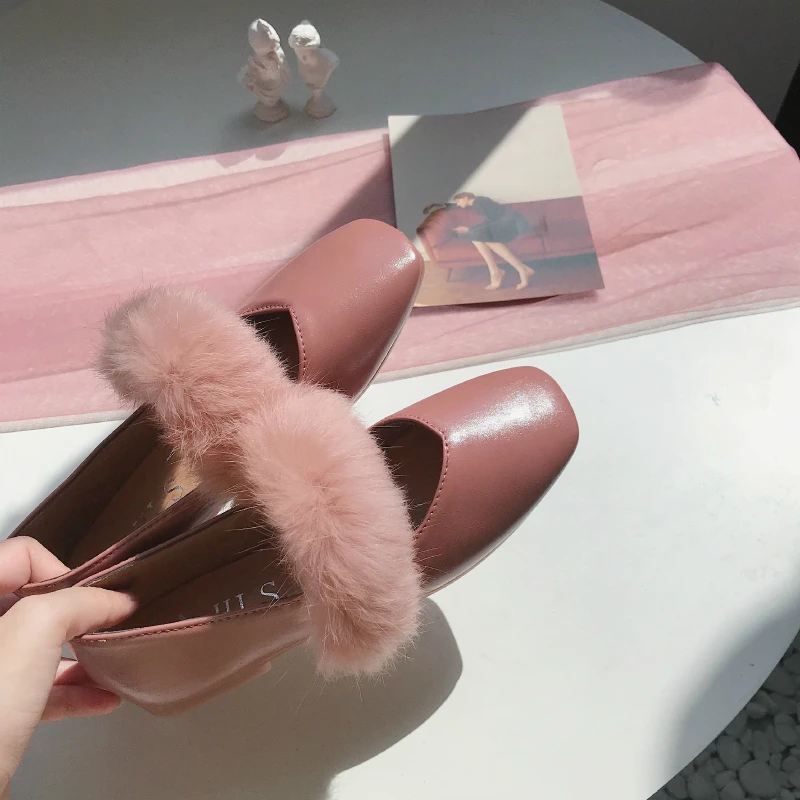 Mazefeng 2019 New Fashion Spring Women High-heeled Shoes Women Casual Pumps Faux Fur British Style Ladies Square Toe Shoes Sweet
Mazefeng 2019 New Fashion Spring Women High-heeled Shoes Women Casual Pumps Faux Fur British Style Ladies Square Toe Shoes Sweet