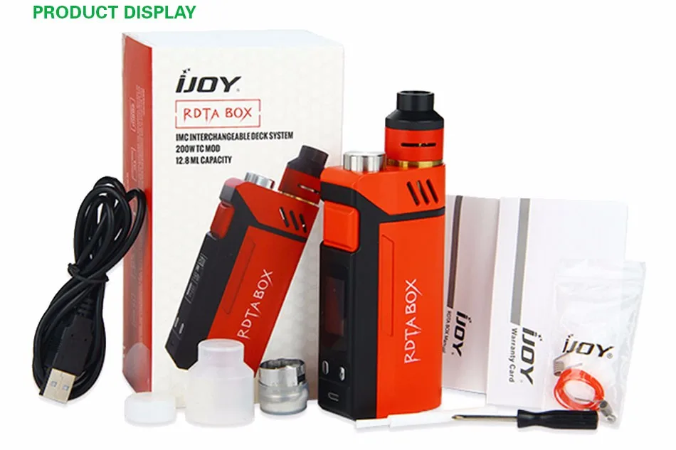 Original Original IJOY RDTA BOX Kit 200W with 12.8ml Capacity with IMC-3 Coil Deck E-Cigarette Vape KIt vs IJOY RDTA BOX Triple