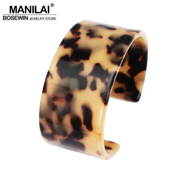 MANILAI New Leopard Resin Charm Cuff Bracelets For Women Fashion Multicolor Bracelets Bangles Jewelry Accessories Wholesale Gift
MANILAI New Leopard Resin Charm Cuff Bracelets For Women Fashion Multicolor Bracelets Bangles Jewelry Accessories Wholesale Gift