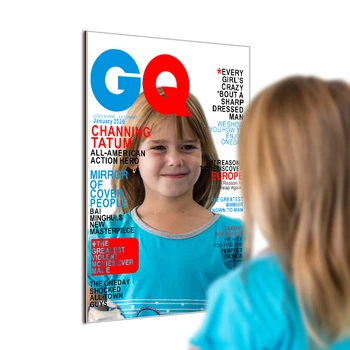Modern Rectangle GQ Magazine Cover Wall Mounted Decorative Wall Mirror with Wooden Back Hanging Interiors Home Decor Mirror
Modern Rectangle GQ Magazine Cover Wall Mounted Decorative Wall Mirror with Wooden Back Hanging Interiors Home Decor Mirror